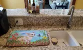 Chihuahua Leg Up Spring Dish Drying Mat