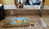Italian Greyhound Spring Dish Drying Mat
