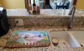 Bichon Frise #2 Spring Dish Drying Mat