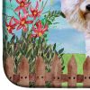 Bichon Frise #2 Spring Dish Drying Mat