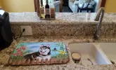 Siberian Husky #2 Spring Dish Drying Mat