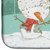 German Shorthaired Pointer and Snowman Dish Drying Mat