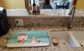 Basset Hound 1 and Snowman Dish Drying Mat