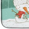 Beagle 1 and Snowman Dish Drying Mat