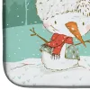 Cocker Spaniel - Black - and Snowman Dish Drying Mat