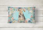 Airedale Terrier Spring Art Decorative Pillow