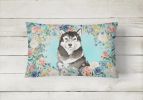 Alaskan Malamute Spring Art Decorative Pillow