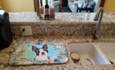 Boston Terrier Dish Drying Mat