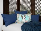 Boston Terrier Spring Art Decorative Pillow