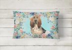Bloodhound Spring Art Decorative Pillow