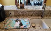 Bernese Mountain Dog Dish Drying Mat
