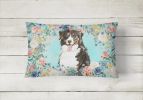 Bernese Mountain Dog Spring Art Decorative Pillow