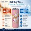 Afghan Hound Pink Flowers Stainless Steel Skinny Tumbler