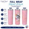 Alaskan Malamute Pink Flowers Stainless Steel Skinny Tumbler