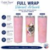 Akita Pink Flowers Stainless Steel Skinny Tumbler