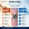 Akita Pink Flowers Stainless Steel Skinny Tumbler