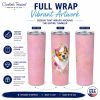 Basenji Pink Flowers Stainless Steel Skinny Tumbler