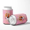 Basset Hound Style #1 Pink Flowers Can Hugger
