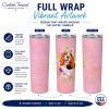 Basset Hound Pink Flowers Stainless Steel Skinny Tumbler