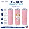 Beagle Pink Flowers Stainless Steel Skinny Tumbler