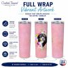 Bernese Mountain Dog Pink Flowers Stainless Steel Skinny Tumbler