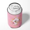 Bichon Frise #1 Flowers Pink Can Hugger