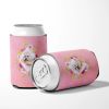 Bichon Frise #1 Flowers Pink Can Hugger