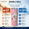 Bichon Frise #1 Pink Flowers Stainless Steel Skinny Tumbler
