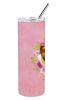 Mastiff - Borboel - Pink Flowers Stainless Steel Skinny Tumbler