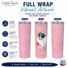Borzoi Pink Flowers Stainless Steel Skinny Tumbler