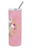Chihuahua #2 Pink Flowers Stainless Steel Skinny Tumbler
