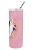 Great Dane Pink Flowers Stainless Steel Skinny Tumbler