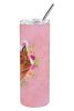 Min Pin Pink Flowers Stainless Steel Skinny Tumbler