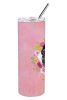Newfoundland Pink Flowers Stainless Steel Skinny Tumbler