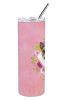 Thai Ridgeback Pink Flowers Stainless Steel Skinny Tumbler