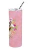 Thai Ridgeback Pink Flowers Stainless Steel Skinny Tumbler