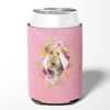 Airedale Terrier Pink Flowers Can Hugger