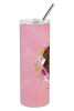 Newfoundland 1 Pink Flowers Stainless Steel Skinny Tumbler