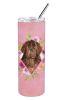 Newfoundland 1 Pink Flowers Stainless Steel Skinny Tumbler