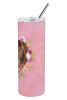 Newfoundland 1 Pink Flowers Stainless Steel Skinny Tumbler