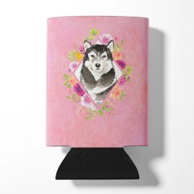 Alaskan Malamute Style #2 Pink Flowers Can Hugger