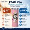 Alaskan Malamute 1 Pink Flowers Stainless Steel Skinny Tumbler