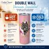 Bouvier des Flandres Pink Flowers Stainless Steel Skinny Tumbler