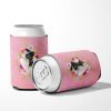 Border Collie Pink Flowers Can Hugger