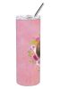 Bloodhound Pink Flowers Stainless Steel Skinny Tumbler