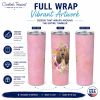 Bloodhound Pink Flowers Stainless Steel Skinny Tumbler