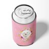 Bichon Frise #2 Pink Flowers Can Hugger