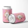 Bichon Frise #2 Pink Flowers Can Hugger