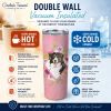 Bernese Mountain Dog 1 Pink Flowers Stainless Steel Skinny Tumbler