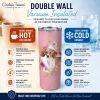 Beagle 1 Pink Flowers Stainless Steel Skinny Tumbler